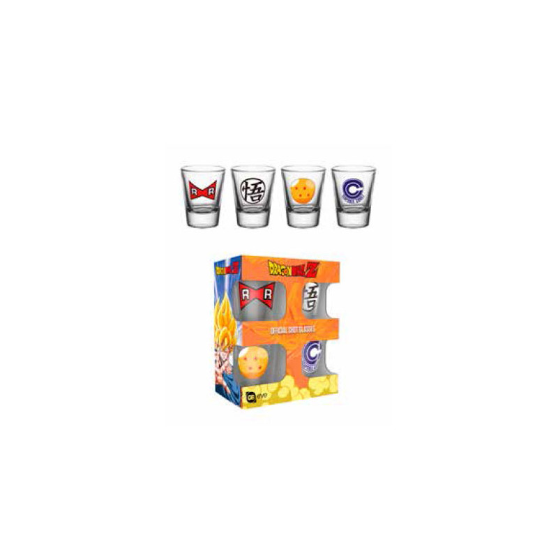 Dragonball Z Pack de 4 Vasos de Chupitos Mix