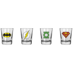 Set 4 Mini vasos Logos DC Comics
