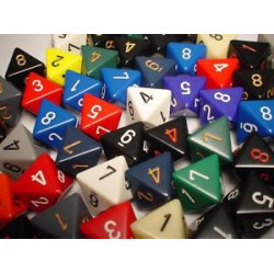 Bag of 50 Asst. Loose Opaque Polyhedral d8 Dice