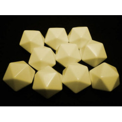 Opaque Polyhedral Ivory Blank 20-sided dice (1)