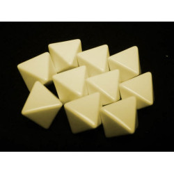 Opaque Polyhedral Ivory Blank 8-sided dice (1)