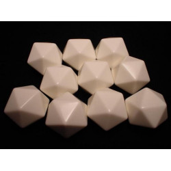 Opaque Polyhedral White Blank 20-sided dice (1)