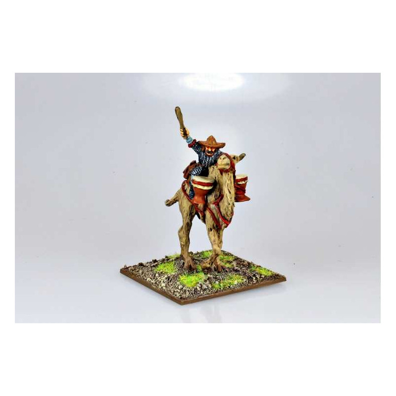 Mongol Drummer on Camel (1 mounted resin figure)