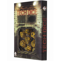 Tech dice Black-orange dice set (7)