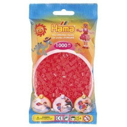 Hama Midi rojo neón 1000 piezas