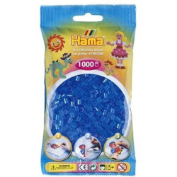 Hama Midi azul translúcido 1000 piezas