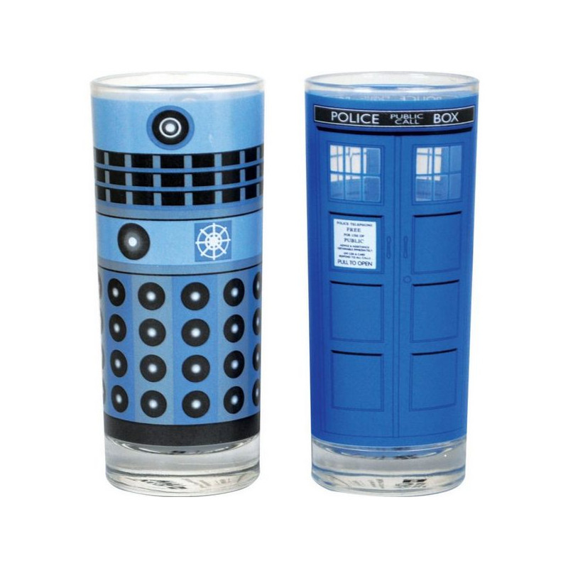 Set de vasos Dalek y Tardis Doctor Who (2)