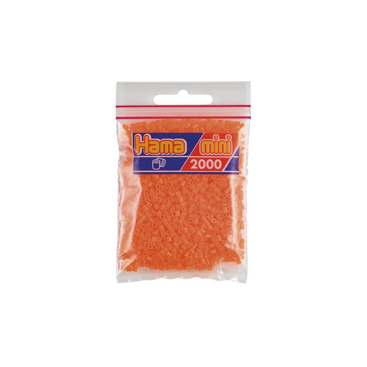 Hama Mini naranja fluorescente 2000 piezas