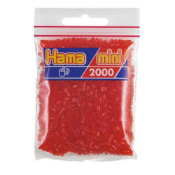 Hama Mini rojo translúcido 2000 piezas
