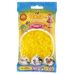 Hama Midi amarillo translúcido 1000 piezas