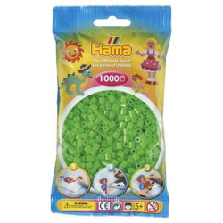 Hama Midi verde fluorescente 1000 piezas