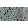Frosted Clear/black 16mm d6 (12 Dice)