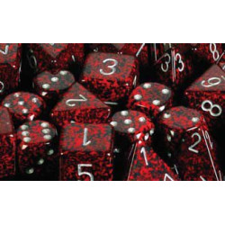 Speckled Polyhedral d10 Set Silver Volcano (10 Dice)