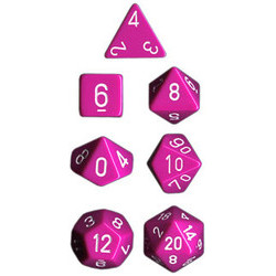 Opaque Polyhedral d10 Set Lt. Purple/white (10 Dice)