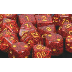 Speckled Polyhedral d10 Set Mercury (10 Dice)