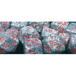 Speckled Polyhedral d10 Set Granite (10 Dice)