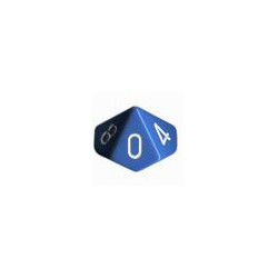 Opaque Polyhedral d10 Set Lt. Blue/white (10 Dice)