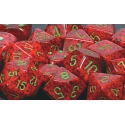 Speckled Polyhedral d10 Set Strawberry (10 Dice)