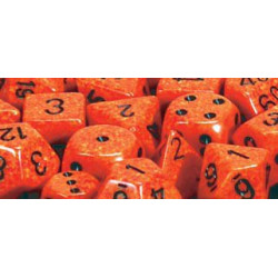 Speckled Polyhedral d10 Set Fire (10 Dice)