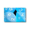 Frosted Caribbean Blue/wh 12mm d6 (36 Dice)