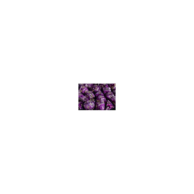 Polyhedral 7-Die Set Vortex Purple/gold