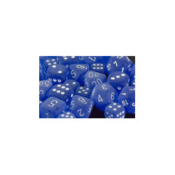 Frosted Blue/white 12mm d6 (36 Dice)