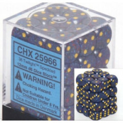 Speckled 12mm d6 Dice Blocks with Pips (36 Dice) - Twilight