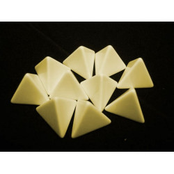 Opaque Polyhedral Ivory Blank 4-sided dice (10 unid)